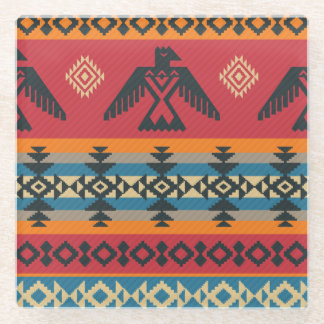 Dessous-de-verre En Verre Ethnic Eagles Motif Vintage