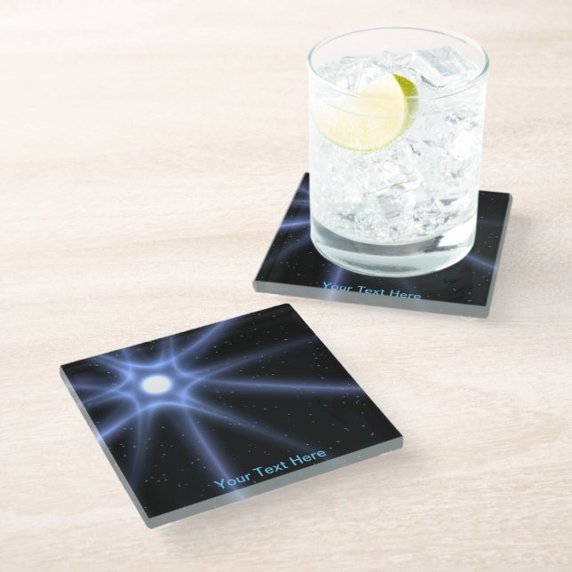 Dessous-de-verre En Verre Étoile Brillante (Incliné)