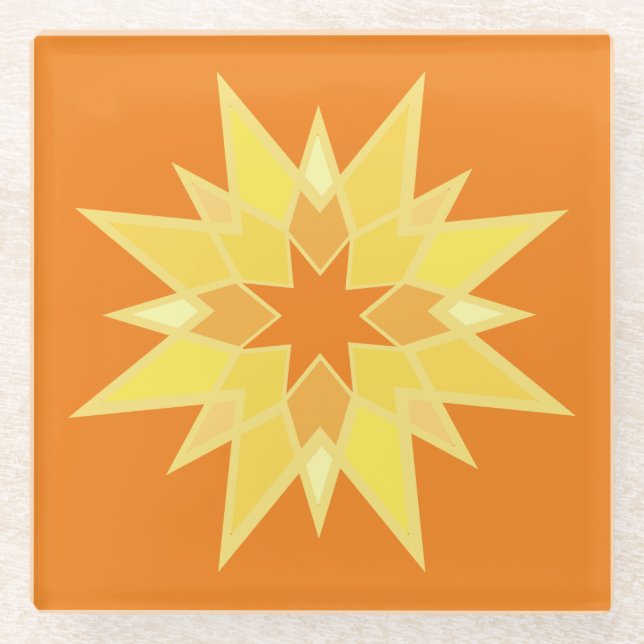 Dessous-de-verre En Verre Étoile scintillante (Devant)