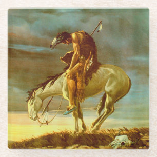 DESSOUS-DE-VERRE EN VERRE EXTRÉMITÉ DE LA TRAÎNÉE