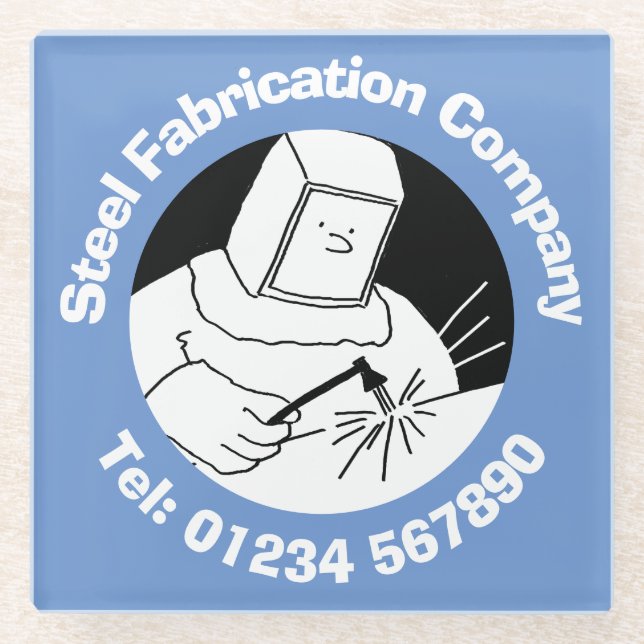 Dessous-de-verre En Verre Fabrication et soudage en acier (Devant)