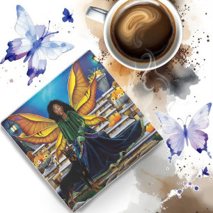 Dessous-de-verre En Verre Fairy Guardian Doberman Chien