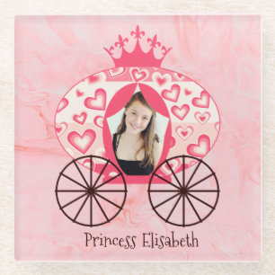 Dessous-de-verre En Verre Fairytale Royal Princess Carriage Girl Anniversair