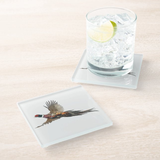 Dessous-de-verre En Verre Faisan  (Incliné)