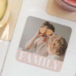 Dessous-de-verre En Verre Famille Pastel Rose moderne Cadeau photo<br><div class="desc">Famille Pastel Rose moderne Cadeau photo</div>
