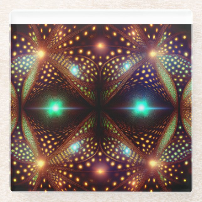 Dessous-de-verre En Verre Fantasy Mandelbrot Fractal (Devant)