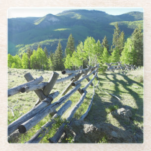 Dessous-de-verre En Verre Fenceline en bois