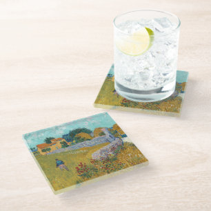 Dessous-de-verre En Verre Ferme en Provence   Vincent van Gogh