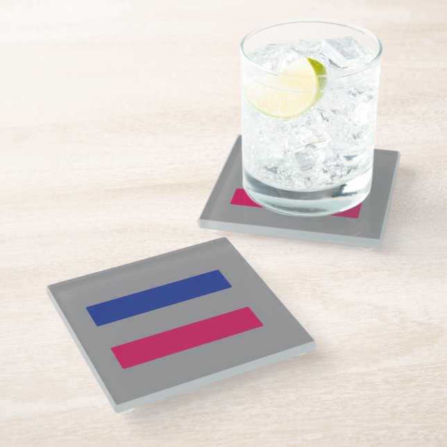 Dessous-de-verre En Verre Fierté androgyne (Incliné)