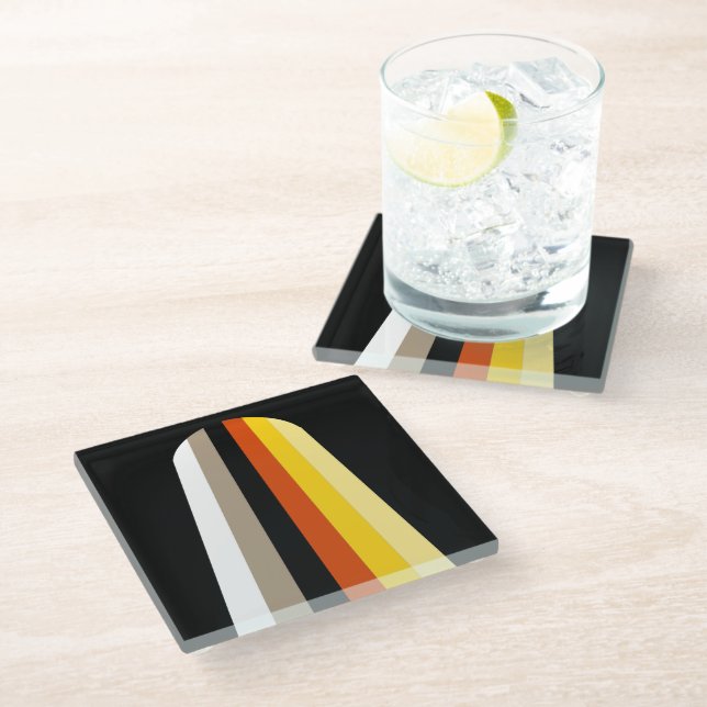 Dessous-de-verre En Verre Fierté des Cheveux Longs (Incliné)