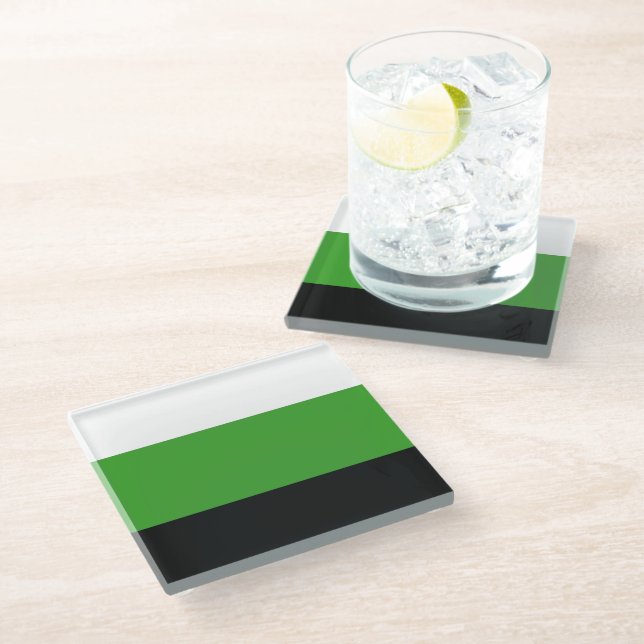 Dessous-de-verre En Verre Fierté Neutrois (Incliné)