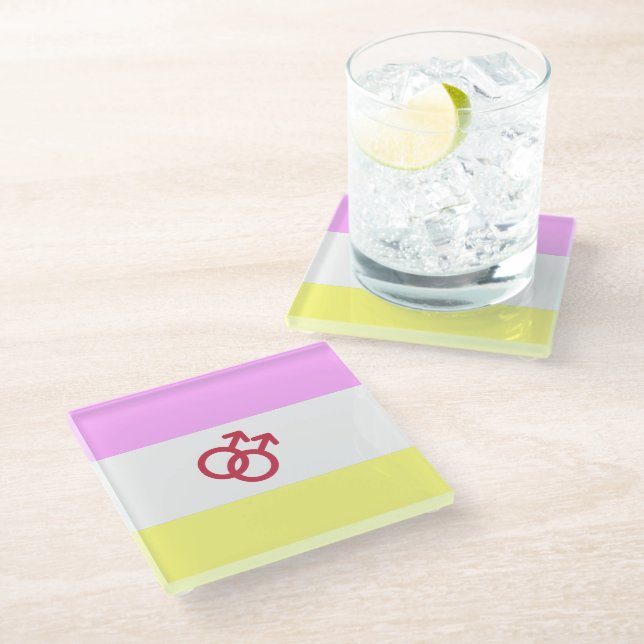 Dessous-de-verre En Verre Fierté Twink (Incliné)