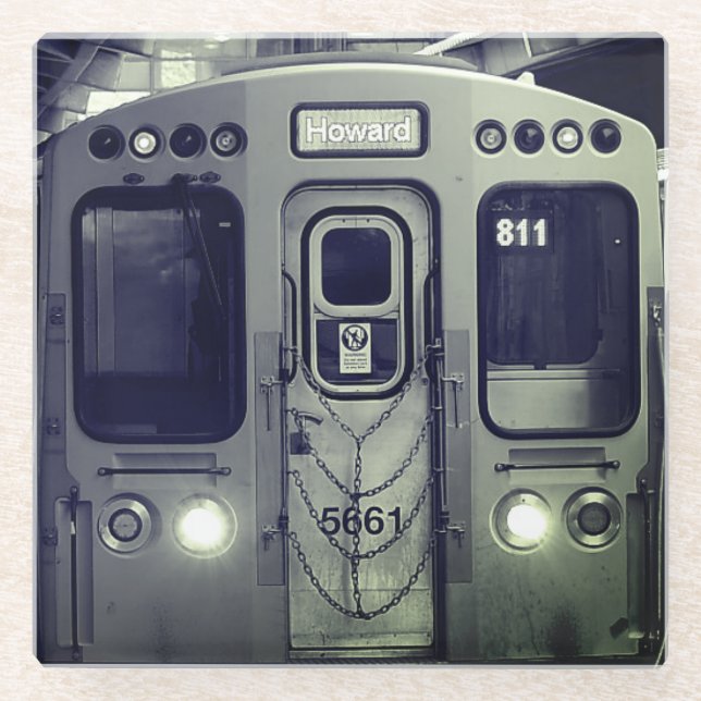 Dessous-de-verre En Verre Fin de la ligne (Devant)