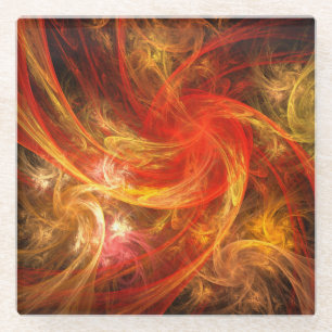 Dessous-de-verre En Verre Firestorm Nova Art Abstrait