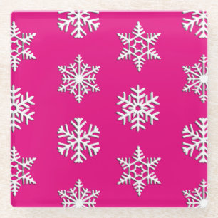 Dessous-de-verre En Verre Flacons de neige blancs 3 jours, Arrière - plan pe