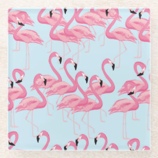 Dessous-de-verre En Verre Flamant rose : Tropical Vintage Print