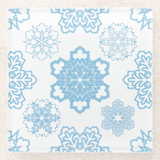 Dessous-de-verre En Verre Flèche de neige (Devant)