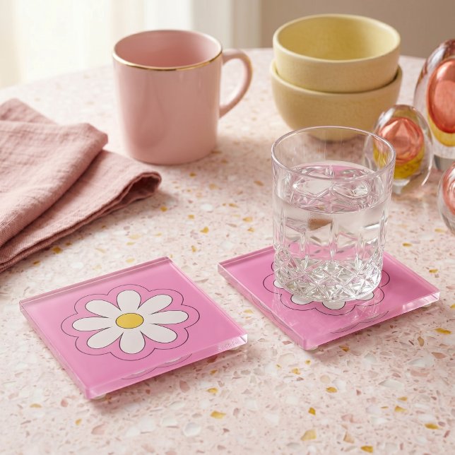 Dessous-de-verre En Verre Fleur (Créateur téléchargé)