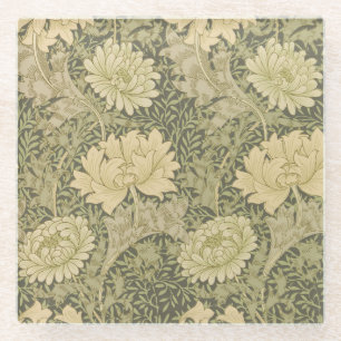 Dessous-de-verre En Verre Fleur de Sauge Chrysanthème de William Morris