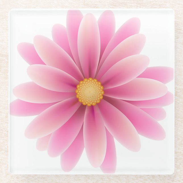 Dessous-de-verre En Verre Fleur Pastel (Devant)