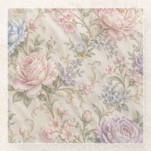 Dessous-de-verre En Verre Fleur rose de pivoine rose chic shabby vintage