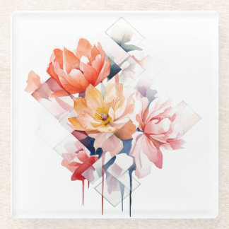 Dessous-de-verre En Verre Fleurs aquarelles: Dessous de verre "Ma cuisine"