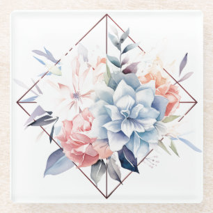 Dessous-de-verre En Verre Fleurs Bleues : Sous-verre "Ma Cuisine"