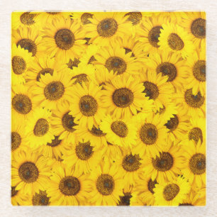 Dessous-de-verre En Verre Fleurs de soleil