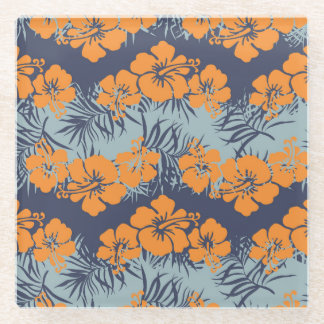 Dessous-de-verre En Verre Fleurs d'Hibiscus : Papier peint Vintage