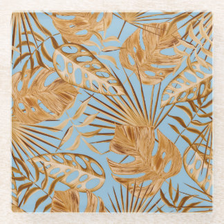 Dessous-de-verre En Verre Fleurs Tropicales Vibrantes : Colorées Et Sans Cou