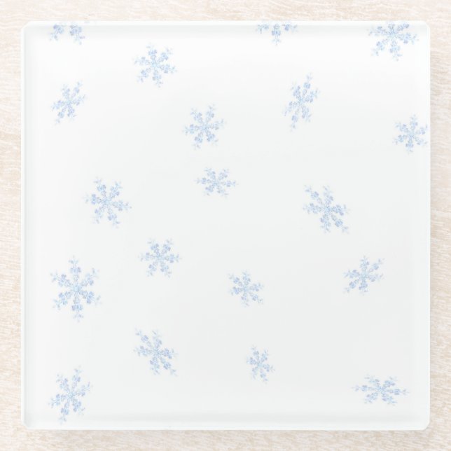 Dessous-de-verre En Verre Flocon de neige (Devant)