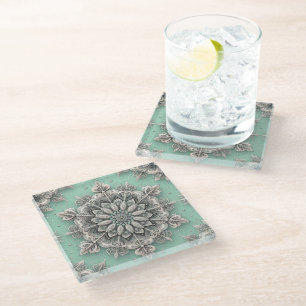 Dessous-de-verre En Verre Flocons de neige pas comme les autres II