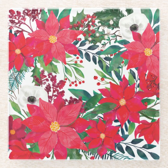 Dessous-de-verre En Verre Floral (Devant)
