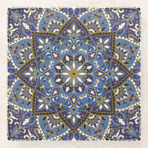 Dessous-de-verre En Verre Flore orientale : Tapis Vintage