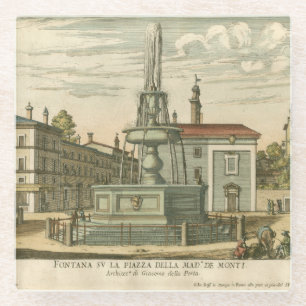 Dessous-de-verre En Verre Fontaine italienne dans la place par Falda