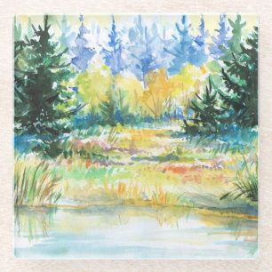 Dessous-de-verre En Verre Forêt