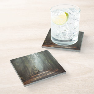 Dessous-de-verre En Verre Forêt   Bois