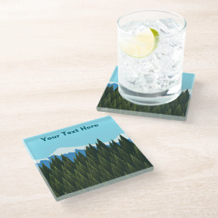 Dessous-de-verre En Verre Forêt fractale