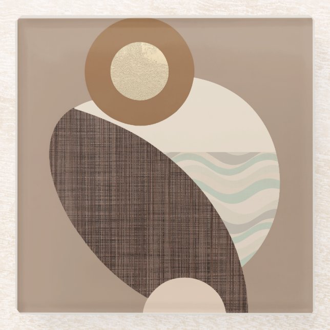 Dessous-de-verre En Verre Formes de terre (Devant)