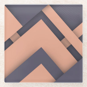 Dessous-de-verre En Verre Formes et barres 3 dimensions Abstraites cool