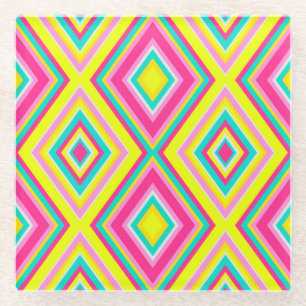 Dessous-de-verre En Verre Formes modernes géométriques Triangles Motif