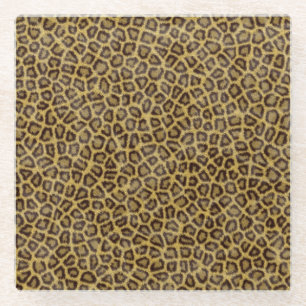 Dessous-de-verre En Verre Fourrure de léopard