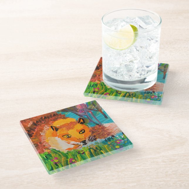 Dessous-de-verre En Verre Foxy (Incliné)