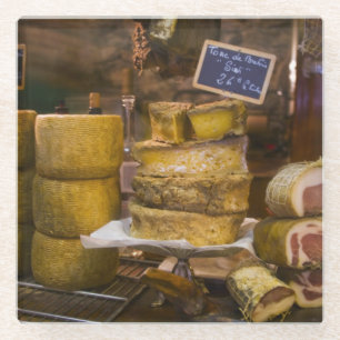 Dessous-de-verre En Verre France, Corse. Fromages et charcuterie locaux