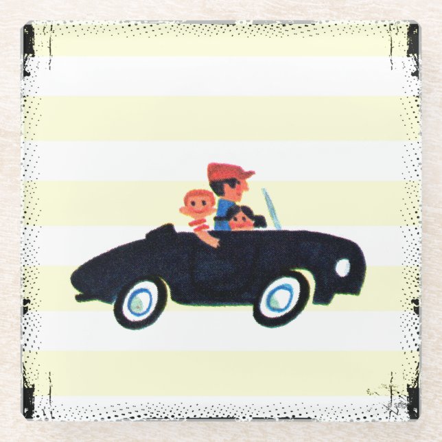 Dessous-de-verre En Verre Frapper la route ouverte 3 (Devant)