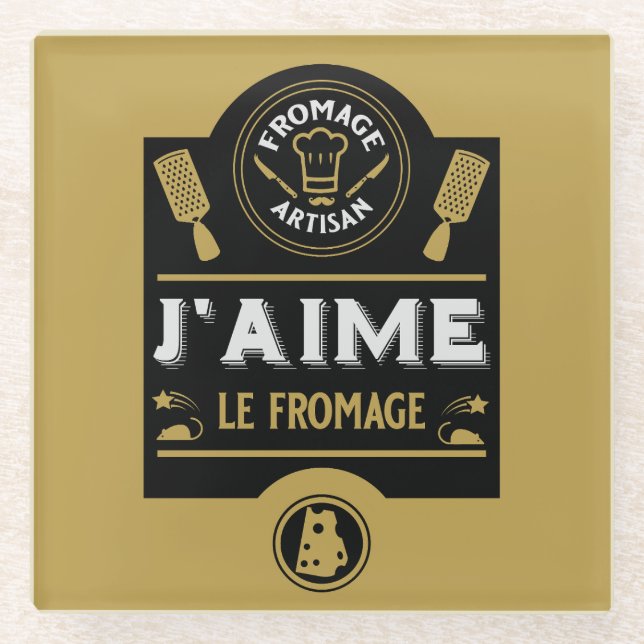 Dessous-de-verre En Verre Fromage (Devant)
