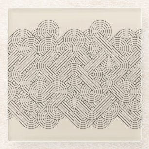 Dessous-de-verre En Verre Frontière abstraite