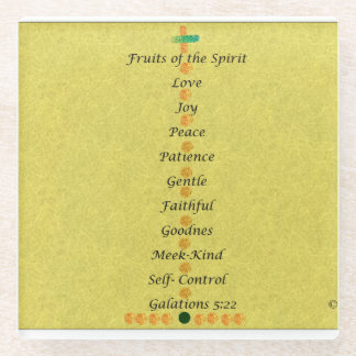 Dessous-de-verre En Verre Fruit of the Spirit Coaster