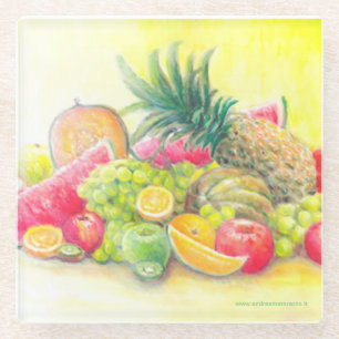 Dessous-de-verre En Verre Fruits heureux
