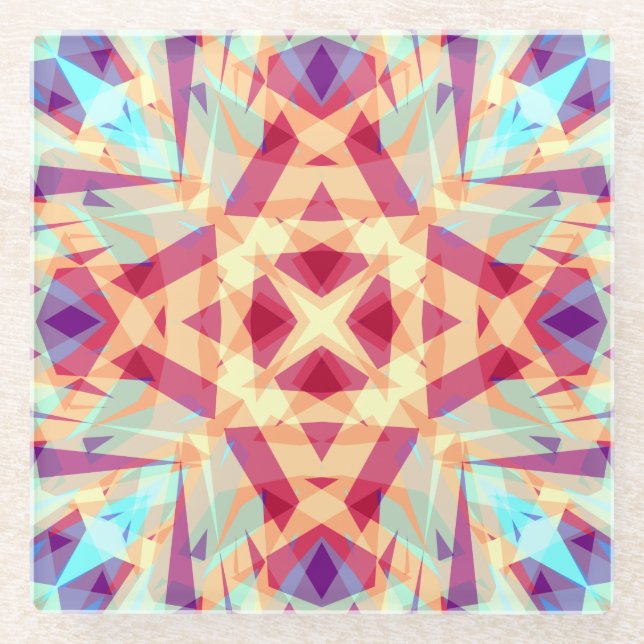 Dessous-de-verre En Verre Fun de Noël brillant joyeux Jolly Motif moderne (Devant)